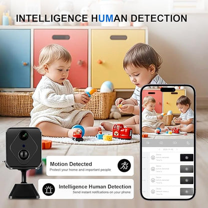 Mini Camera, 2K WiFi Ultra HD Indoor Surveillance Camera – Supports Remote Monitoring via Mobile App, Equipped with Motion Detection and Auto Night Vision, Ideal for Home and Office Security
