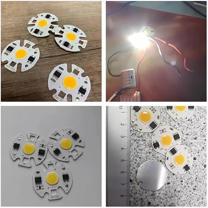 6Pcs Lampada Smart IC LED COB Chip 3W 5W 7W 9W 220V Y32 for DIY LED Light Bulb Downlight Spotlight Need Not Lighting Transformer(Warm White,110V_10W)