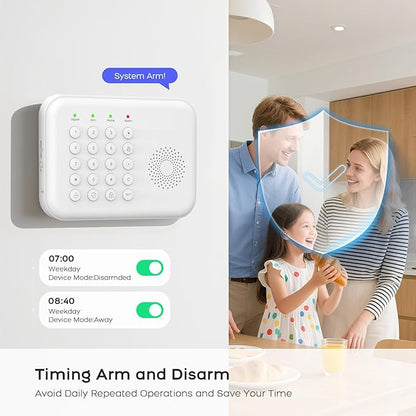 2026 Home Security System,13 Piece No Monthly Fees with Phone & Remote Control WiFi+4G Alarm System Kit,Instant App Alerts and Compatible with Alexa,Door/Window Sensors,SOS Button,for Smart Life