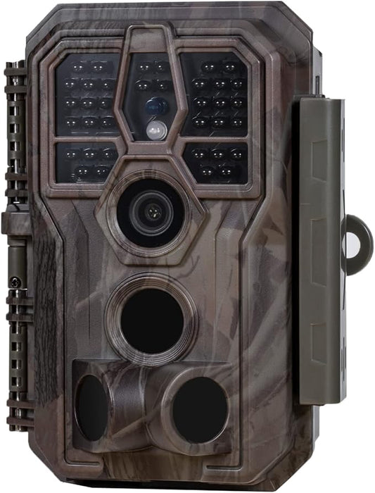 GardePro E5S Trail Camera (Non-Cellular, Non-WiFi), 64MP Photo & 1296P HD Video, 0.1s Trigger, 100ft No-Glow Night Vision, Motion Activated Wildlife Camera