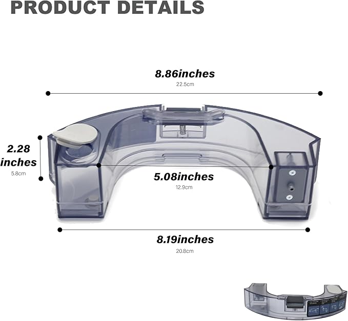 Robot Vacuum Replacement Parts Fit for MAMNV BR150/BR151, for ZCWA BR150/BR151, for ONSON BR150/BR151, for GTTVO BR150/BR151, for MANVINS G20 (1PC- Watertank)