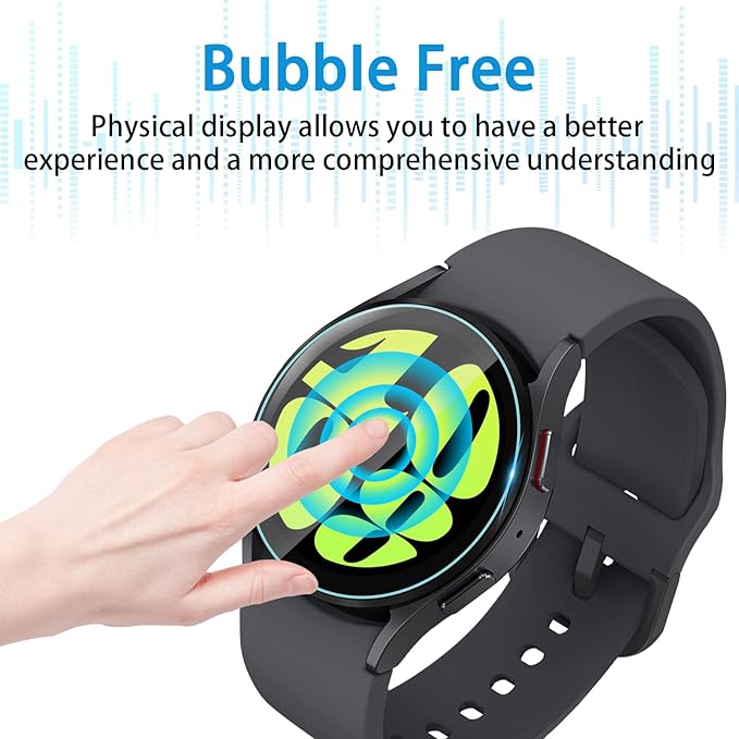 Suoman 4-Pack for Samsung Galaxy Watch 6/Galaxy Watch 7 40mm Screen Protector, [Anti-Scratch] 2.5D 9H Hardness Ultra-thin Tempered Glass Screen Protective Film