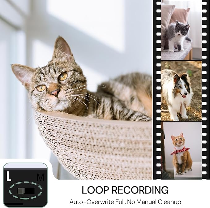 Spy Camera Hidden Camera No WiFi Needed Nanny Cam Portable 20 Hours Continuous Mini Cameras for Home Security with Night Vision Motion Detection Gravity Sensor 1080P HD No Audio