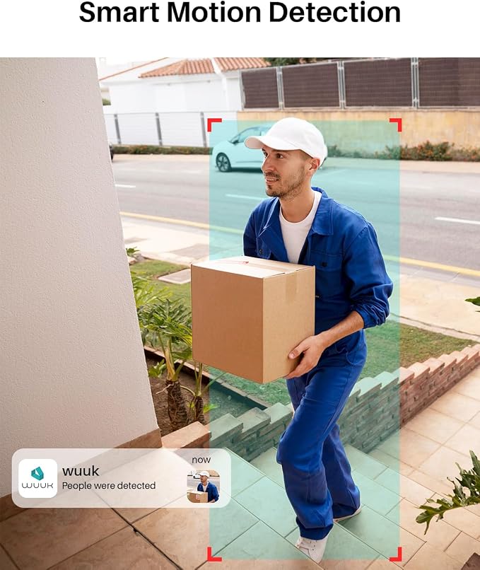 WUUK Doorbell Camera Wireless No Subscription 2K, Wired Video Doorbell