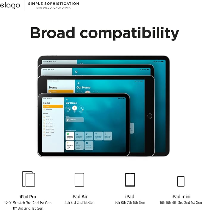 elago Home Hub Mount for iPad mini/Air/Pro | [DGY] [iPad Wall Mount] [Homekit Mount] [Easy Installation] [Scratch-Free] [Cable Management Included] (Dark Gray)