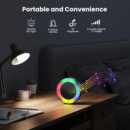 TECKNET Solar Wireless Driveway Alarm with 2600FT Long Range & 36 Melodies & 5 Volumes and Supports 4 Zones Weatherproof Motion Sensor Alarm to Protect Inside/Outside Property (1 Receiver 3 Sensor)