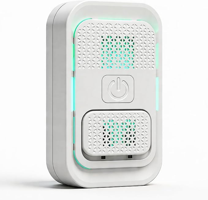 Plug in Air Purifiers for Home - High-Density Ionic Air Purifiers for Bedroom, Bathroom, Kitchen - Negative Ion Generator Odor Eliminator for Pets, Smoke, Dust, Smell - No Filter, White (1-Pack)