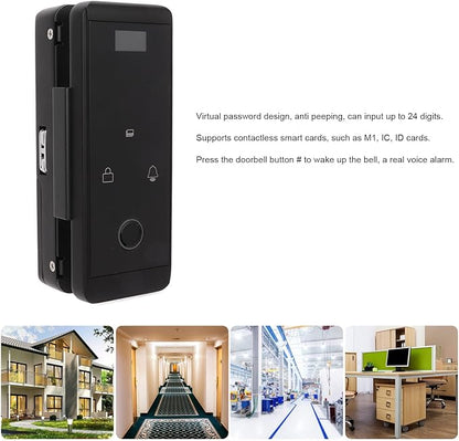 Dioche Biometric Door Lock, Keyless Entry, 4 Unlock Methods: Fingerprint, Password, IC Card, Keypad, Black