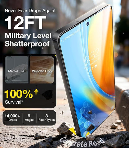 UltraGlass Unbreak 9H+ Glass for Samsung Galaxy S25 Ultra Screen Protector [Military Grade Shatterproof & Longest Durable] Galaxy Screen Protector S25 Ultra Tempered Glass Full Coverage, 2 Pack