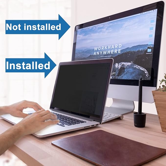 Laptop Privacy Screen 13.3 Inch for HP Dell Acer Asus Lenovo Thinkpad Envy Xps, 16:10 Aspect Removable 13in Anti Blue Light Matte Glare Privacy Filter Shield, Anti Spy Computer Monitor Security
