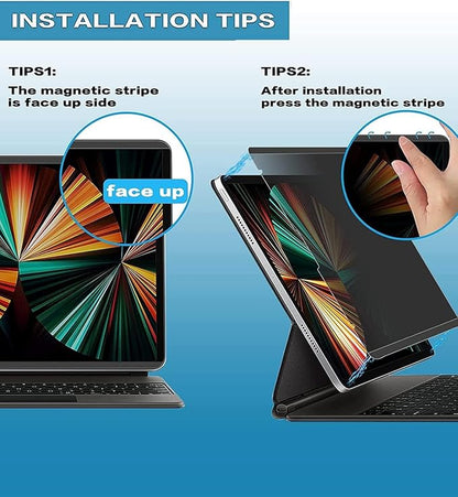 FILMEXT Magnetic Privacy Screen Protector for iPad Air 13 inch 2026/2025/2024 (M4/M3/M2,7th/6th Generation),Removable Anti Spy Glare Blue Light Filter Black Secrity Privacy Film