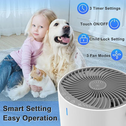 Air Purifiers for Home Large Room up to 1095 Ft², H13 True HEPA Filter Air Purifier for Bedroom with Quiet Sleep Mode & Timer, Air Cleaner for Pets Hair, Smoke, Odor, Dust