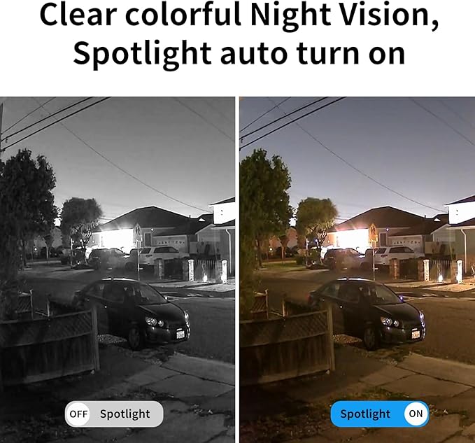 ESCANU Wireless Home Security Cameras,Solar Power PTZ Outdoor Cameras,Motion Detection,Night Vision,Water-Proof,2-Way Audio,No Subscription Fee,Cloud/SD Card Storage