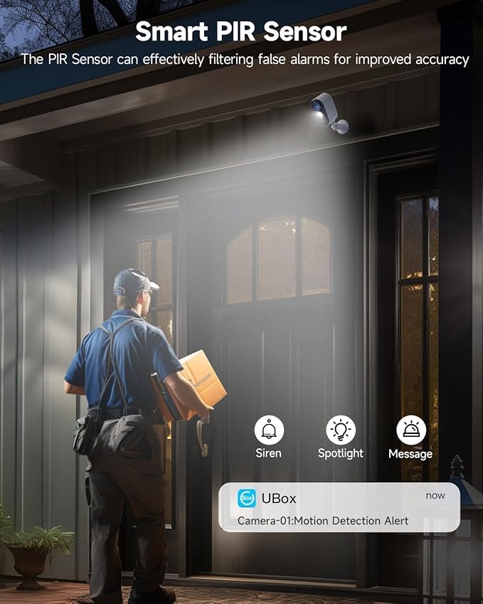 LIWAN Security Cameras Wireless Outdoor Indoor, 2.4GHZ WiFi Security Camera for Home Security, 2K HD Battery Powered, Color Night Vision, Motion Detection, 2-Way Talk, SD/Cloud Storage