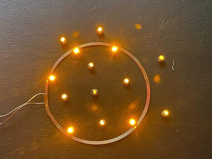 Taidacent 80mm Remote 5V Wireless LED Coil and 10PCS Colorful Wireless LEDs Wireless LED Induction Wireless Charging Module (Only 10 Mixed Wireless LEDs Without Transmitter Coil)