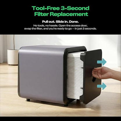 Creality Falcon AP1 Mini Air Purifier for A1 series Laser Engraver, 174m³/h High Airflow, HEPA & Activated Carbon Filter, 99.9% Smoke & Odor Removal, Quiet 56dB, Compact Desktop Fume Extractor