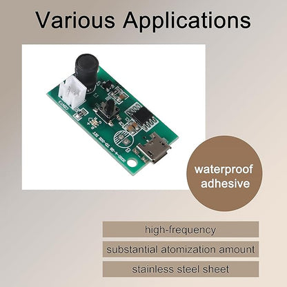 6PCS USB Humidifieration Atomization Disc Spray Humidifier Module 5V Mirco USB Humidifier Atomization Drive Circuit Board with Timing Switchfor DIY Home