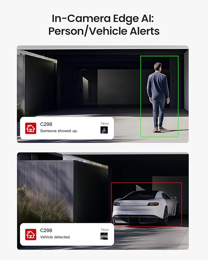 ZOSI C298 Max 4K 8MP Dual-Lens(2x4MP) Wired WiFi PTZ Plug-in Security Camera Outdoor, Wide Angle, 2.4GHz 360 Camera, 8X Hybrid Zoom, Person/Vehicle Detect, Color Night Vision, Spotlight Siren