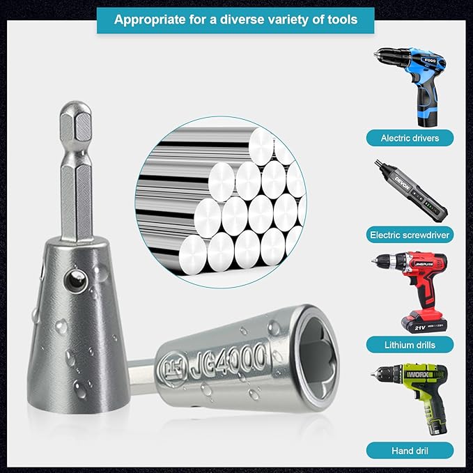 2 Pcs Upgraded Wire Twister Tool for Drill, Compact Wire Nut Twister for DIY Home Electrical Repair, Lightweight Wire Nut Twister for Drill Compatible with 9-22 AWG Wire