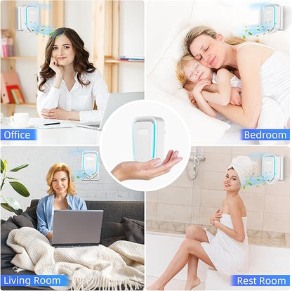 2026 Air Ionizer for Dust Mites,Plug In Air Purifier with Negative Ion Generator,Portable Quiet Filterless Air Ionizers for Home Office Kitchen,Mini Air Freshener Cleaner for Pet Odor,Dust,Smoke Smell
