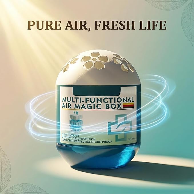 2026 New Indoor Air Purification Dust Removal Magic Box,120g Plant-Based Air Purifier Magic Box,Multi-functional Air Magic Boxs for Continuous Home Air Purification (2pcs)