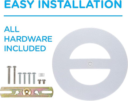 Enbrighten Vibe Smart LED Security Light, Motion Activated, Dual Head | ETL Listed, UV Resistant, 2500 Lumens, 4000K, Works with Alexa, Google Home, White, 58242