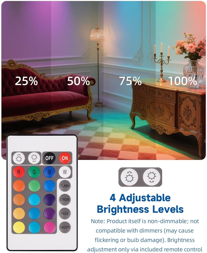 G9 LED Bulb Color Changing Remote Controlled, G9 RGB Light Bulbs LED Not Smart, 3W 100-240V 2700K Warm White+15 Multi Color for Indoor, Party & Home Decor (4 Bulbs and 1 Remote)