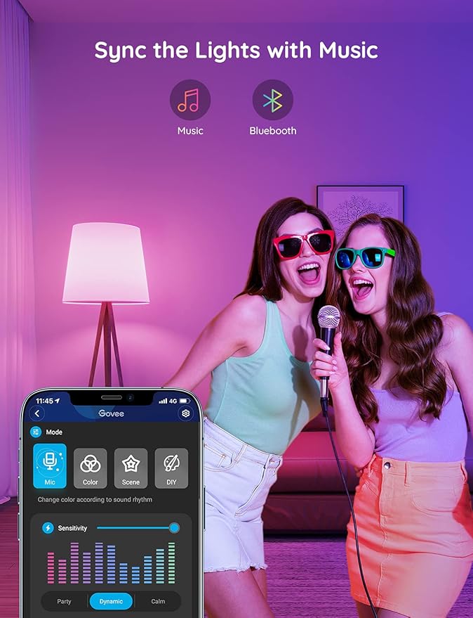 Govee A19 Smart Light Bulbs H6008 800 Lumen 4 Pack Bundle with Dual Smart Plug 4 Pack