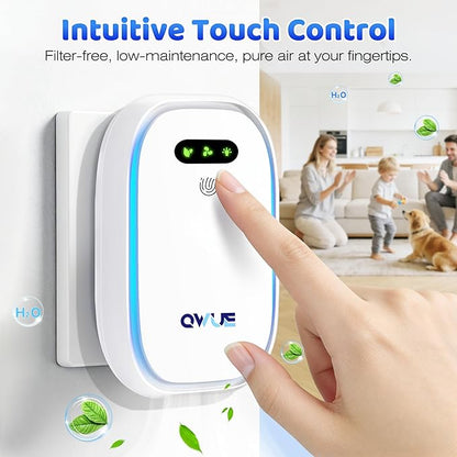 Air Ionizers with Warm Night Light (4 Pack), Plug in Negative Ion Air Purifier, Quiet Air Freshener for Odors, Smoke, Dust, Portable Air Purifiers for Home, Office, Bedroom, Bathroom, Mini Air Cleaner