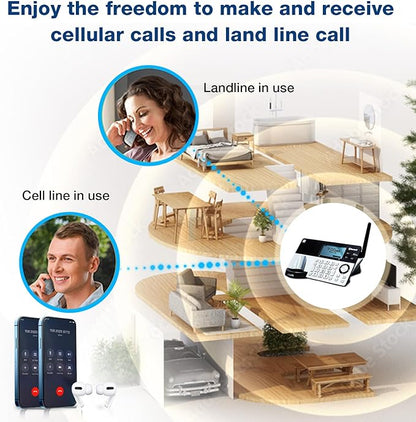 VTech IS8151-3 Super Long Range 3 Handset DECT 6.0 Cordless Phone for Home with Answering Machine, 2300 ft Range, Call Blocking, Bluetooth, Headset Jack, Power Backup, Intercom, Expandable to 12 HS