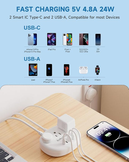 UK Adapters for Travel(13A), 3FT UK Power Strip