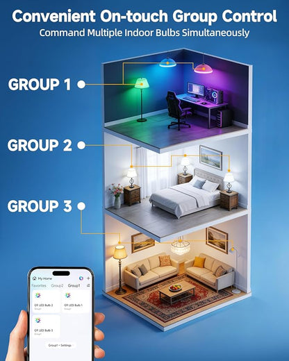 Bluetooth Smart G9 Bulb, Glass Cover G9 LED Bulb 3W 25W Halogen Lights Equivalent, G9 Bi-Pin Base, 16 Million Colors Bluetooth App & Remote Control Light Bulb, 2-Pack