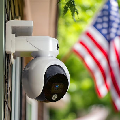 Night Owl® Add On Wired 4K Deterrence Cameras with 2-Way Audio - 2 Pack - White