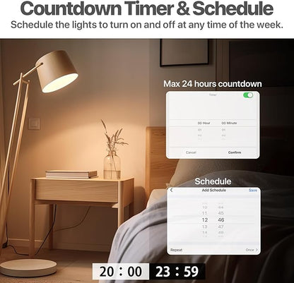 ORALUCE 丨 Bundle - LED Light Bulbs 4 Pack with Remote Control & A19 E26 Bluetooth Smart LED Light Bulb (Pack of 1)