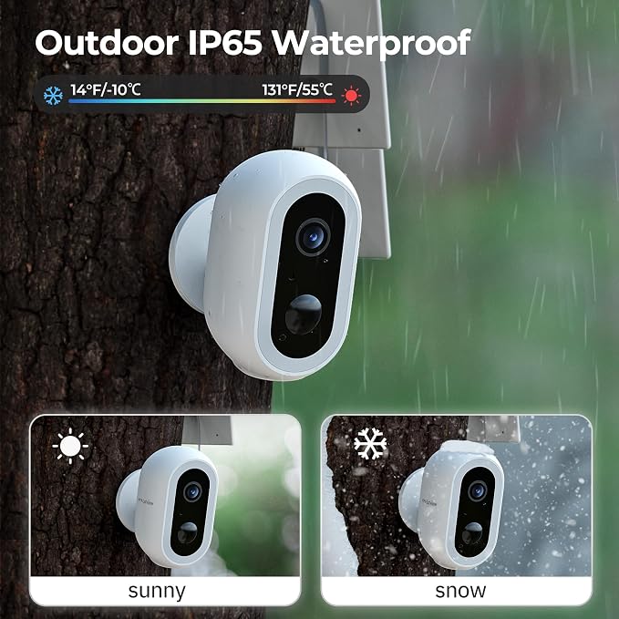 Laview 2K Solar Security Cameras Wireless Outdoor, Rechargeable Battery Wifi Cameras for Home Security with Spotlight Color Night Vision,Siren Alarm,AI Human Detection,IP65,2-Way Talk,Cloud/SD Storage