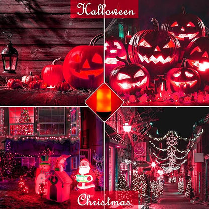 Bestview LED Flame Effect Light Bulbs,4 Modes Smart E26/E27 Base Flickering Fire Light Bulb with for Halloween, Christmas, Party, Porch, Indoor&Outdoor Home Decoration Lighting (Red 2 Pack)