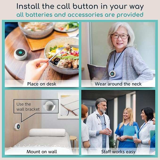 Wireless Call Light System with Call Buttons, 2-Number Display | Displays the oldest and next active calls for faster response in care and service environments