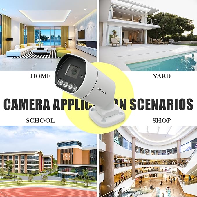 1080P Bullet Security Camera 2MP 4 in 1 TVI/CVI/AHD/CVBS Analog CCTV Wired Surveillance Cameras 2.8mm Lens IP67 Waterproof IR Night Vision Hybrid Bullet BNC Camera for Outdoor Indoor