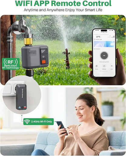 WiFi Water Timer for Garden Hose,WiFi Sprinkler Controller with 984ft Range