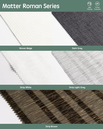 Yoolax Roman Blinds, Blinds for Windows Light Filtering Shades Control Roman Window Shades, Fabric Sample (Multicolor