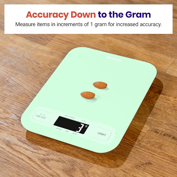 Etekcity Food Kitchen Scale, Digital Grams and Ounces, Large | Tare function, ideal for baking, weight loss, keto, meal prep, packages, liquids and jewelry, Green