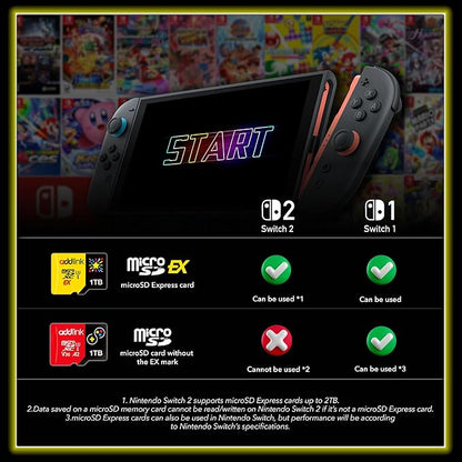 addlink 512GB Micro SD Card for Gaming Nintendo-Switch 1 4K Camera Pro A2 V30 for Smartphone, Gopro, Action Cams, 4K UHD Video Recording Up to 100MB/s, UHS-I U3 C10 Class 10 with Adapter