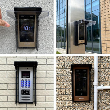 Doorbell Rain Cover, Gate Outdoor Keypad Cover, Universal Flip-Open Rain Shield for Doorbell & Lock Keypad/Attendance Machine, Weatherproof Protective Cover (L - Flip lid)