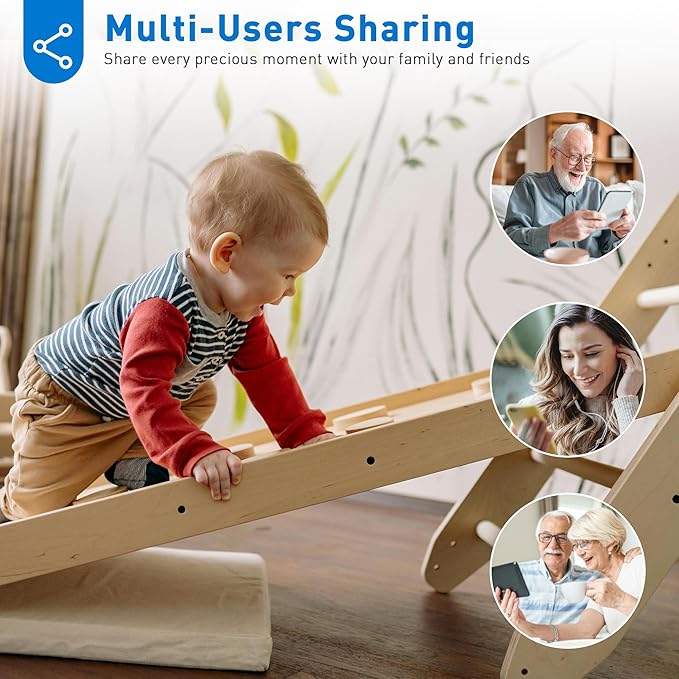 Small Security Camera, Upgraded Indoor Camera for Pets, Dogs, Babies, Smart WiFi Home Monitor, App Control, Compatible with Alexa, white, K01-1