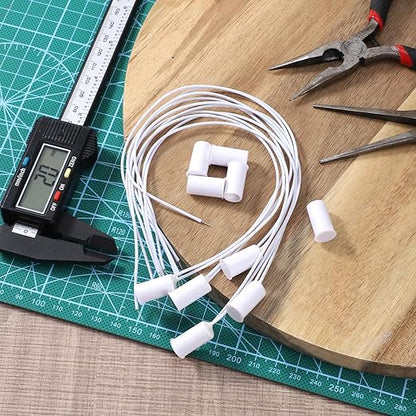 5 Sets Magnetic Door Switch RC-33 NC Recessed Wired Security Window Door Sensor Alarm Contact Sensor for Alarm System (White)