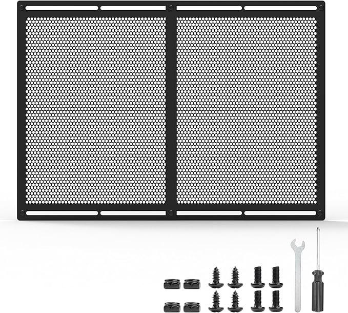 RV Entry Screen Door Grille,Upgraded Adjustable 16-32 in Width, 21.25 in Height, Metal Entry Screen Door Protector,Camper Screen Door Grill,RV Door Defender