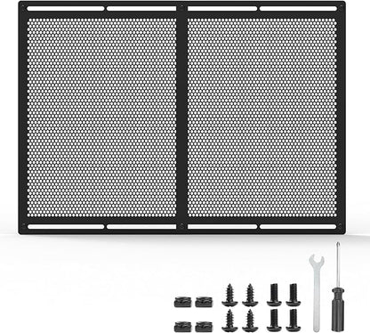 RV Entry Screen Door Grille,Upgraded Adjustable 16-32 in Width, 21.25 in Height, Metal Entry Screen Door Protector,Camper Screen Door Grill,RV Door Defender