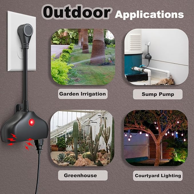 WiFi Power Failure Alarm, Smart App Alerts & 110dB Siren & Indoor / Outdoor Use for Freezer, Sump Pump, Aquarium, Greenhouse, Pond Pump