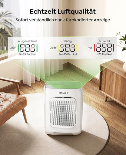 Official 6 pcs Pre-Filters & 2pcs Hepa Filters Compatible with KJ03 Air Purifier, Removes Pollen, Dust, Smoke