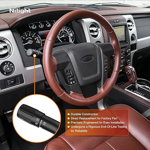 Nilight Turn Signal Switch Compatible with 2009 2010 Ford F150 Wiper Washer Headlight Dimmer Multifunction Combination Lever Switches